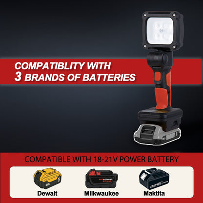 DAYATECH DY-363Z · 3,000-Lumen Zoomable LED Work Light — 548-Yard Spot Throw