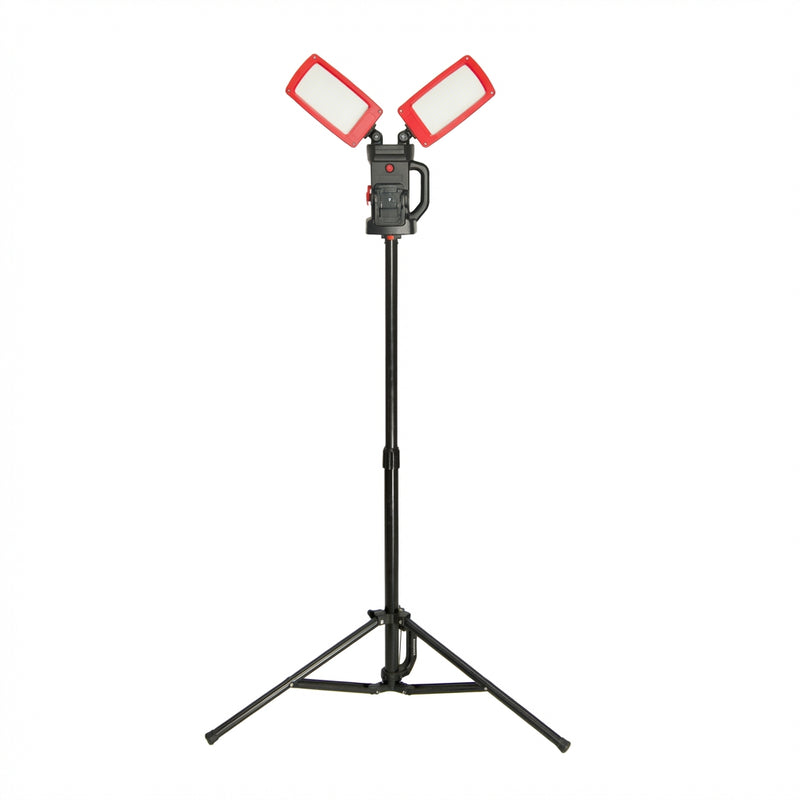 DAYATECH 12000LM Dual-Head Tripod Work Light - Red