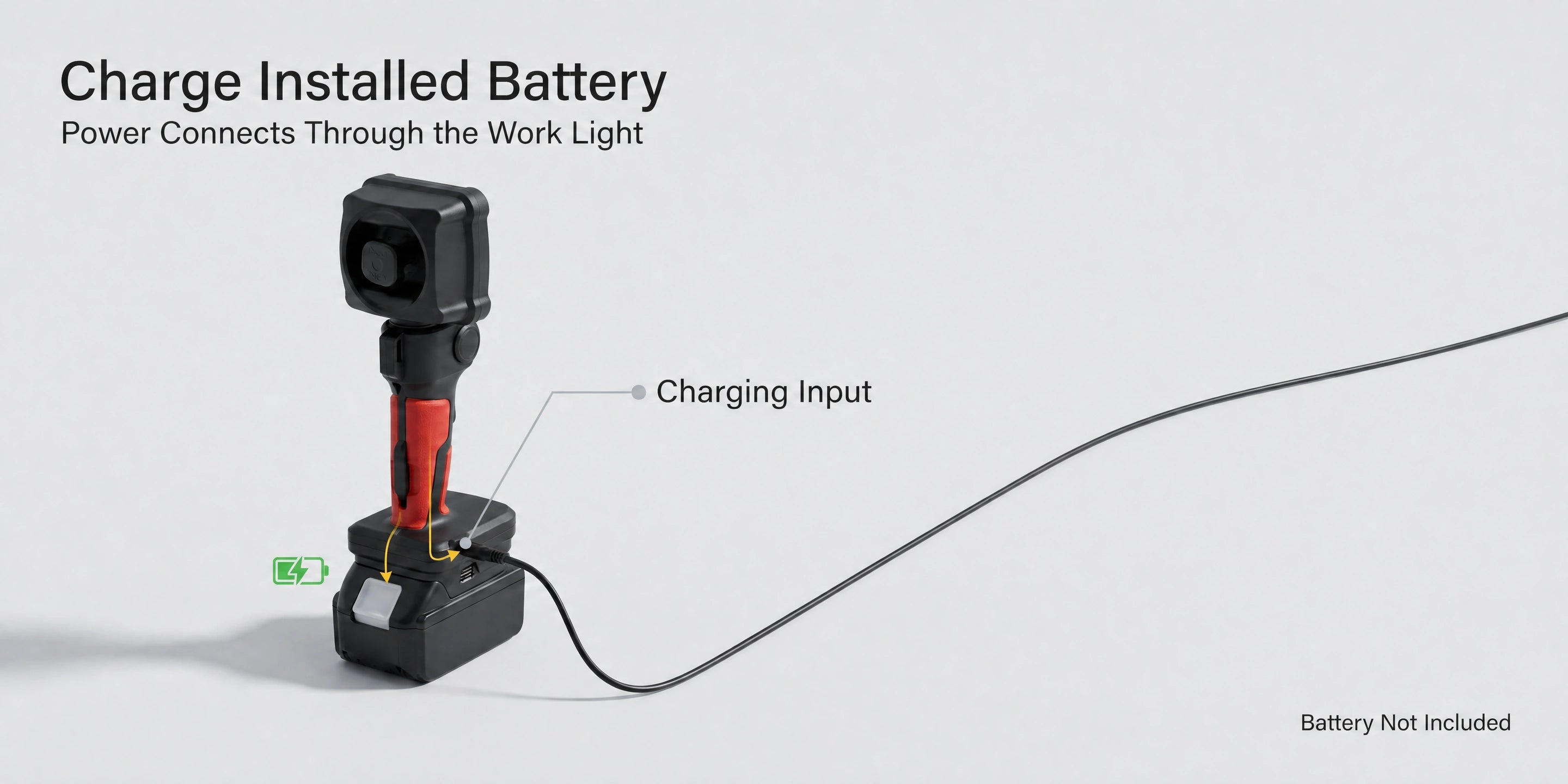 DY-363Z direct battery mount — pack clips straight into the grip, no cables, no adapter tray