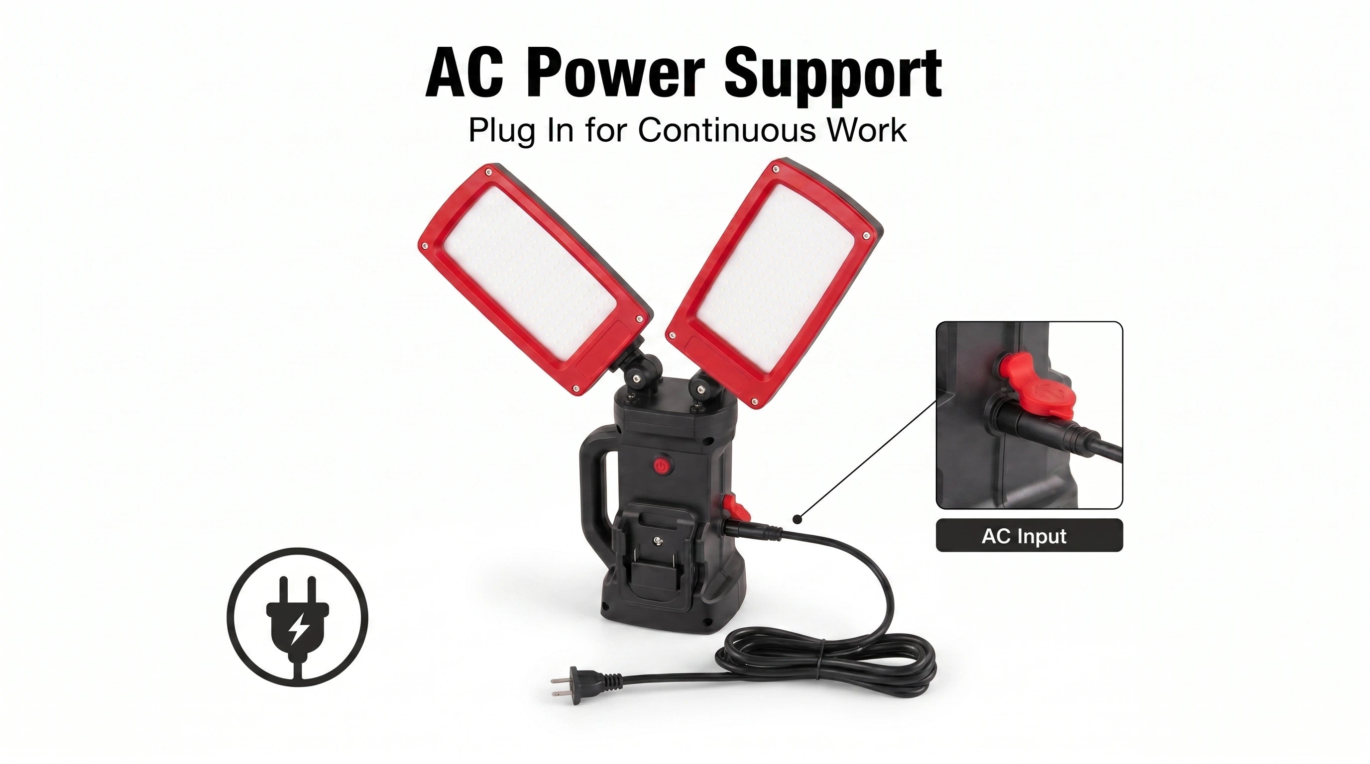 DY-368 AC power input detail — plug in for continuous work