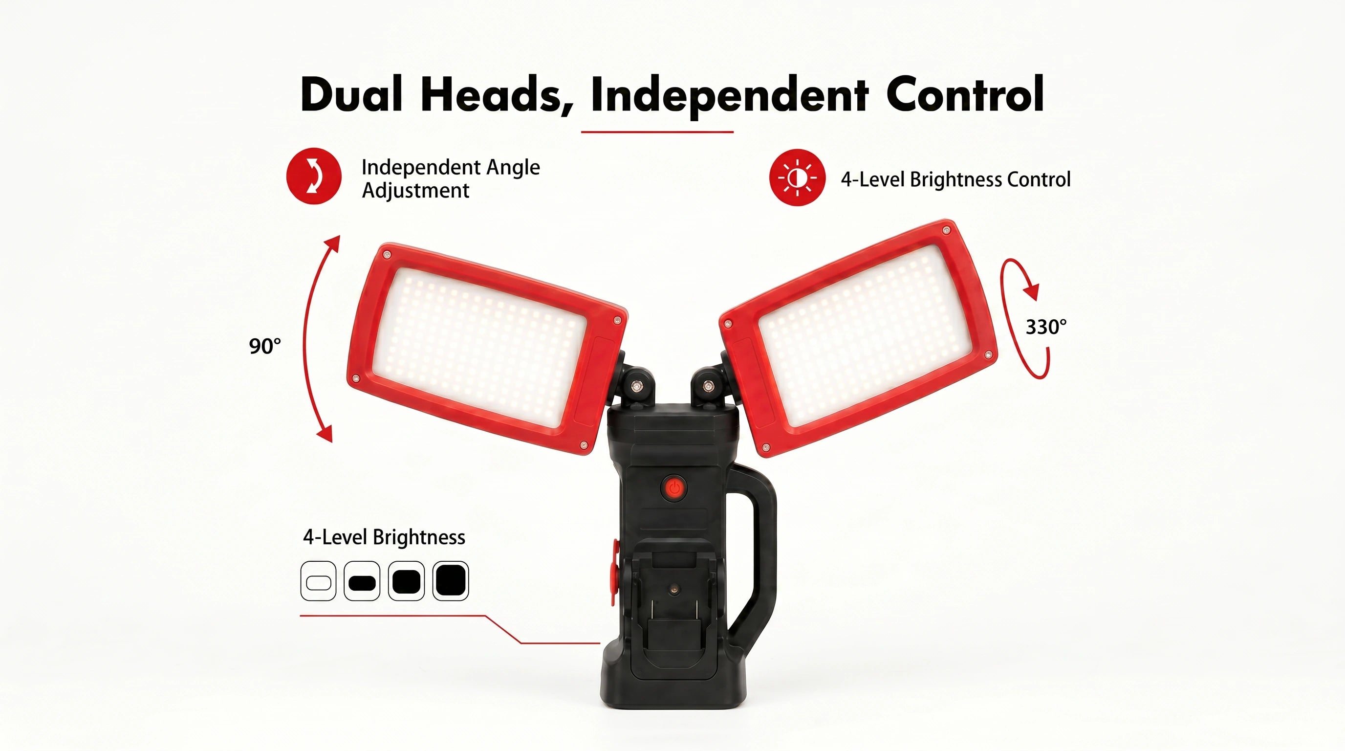 DY-368 dual heads with independent light setups: 1500+1500, 6000+6000, 1500+3000, 0+6000