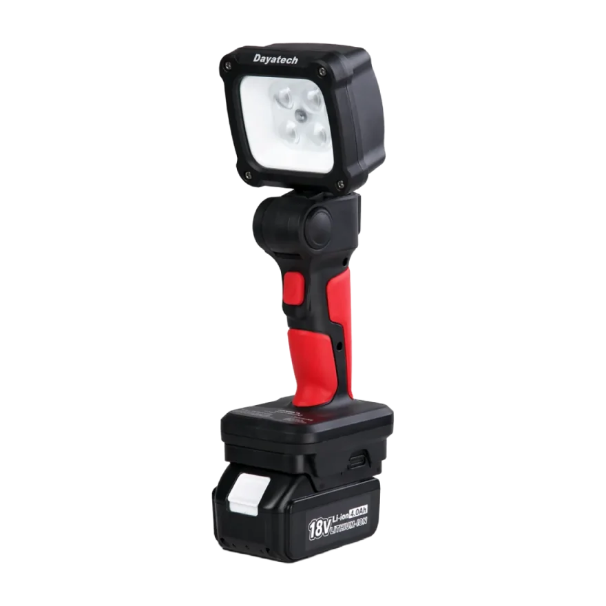 DAYATECH DY-363Z zoomable handheld work light with a battery attached