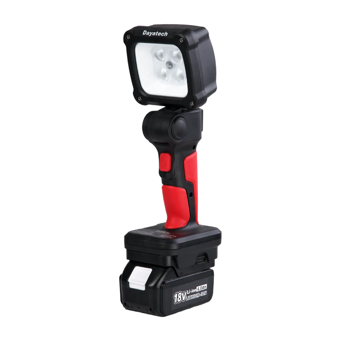 DAYATECH DY-363Z zoomable handheld work light with a battery attached