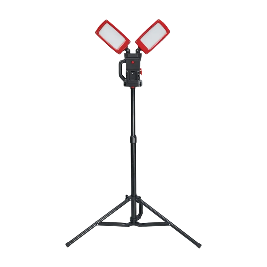 DAYATECH DY-368 dual-head tripod work light, fully extended