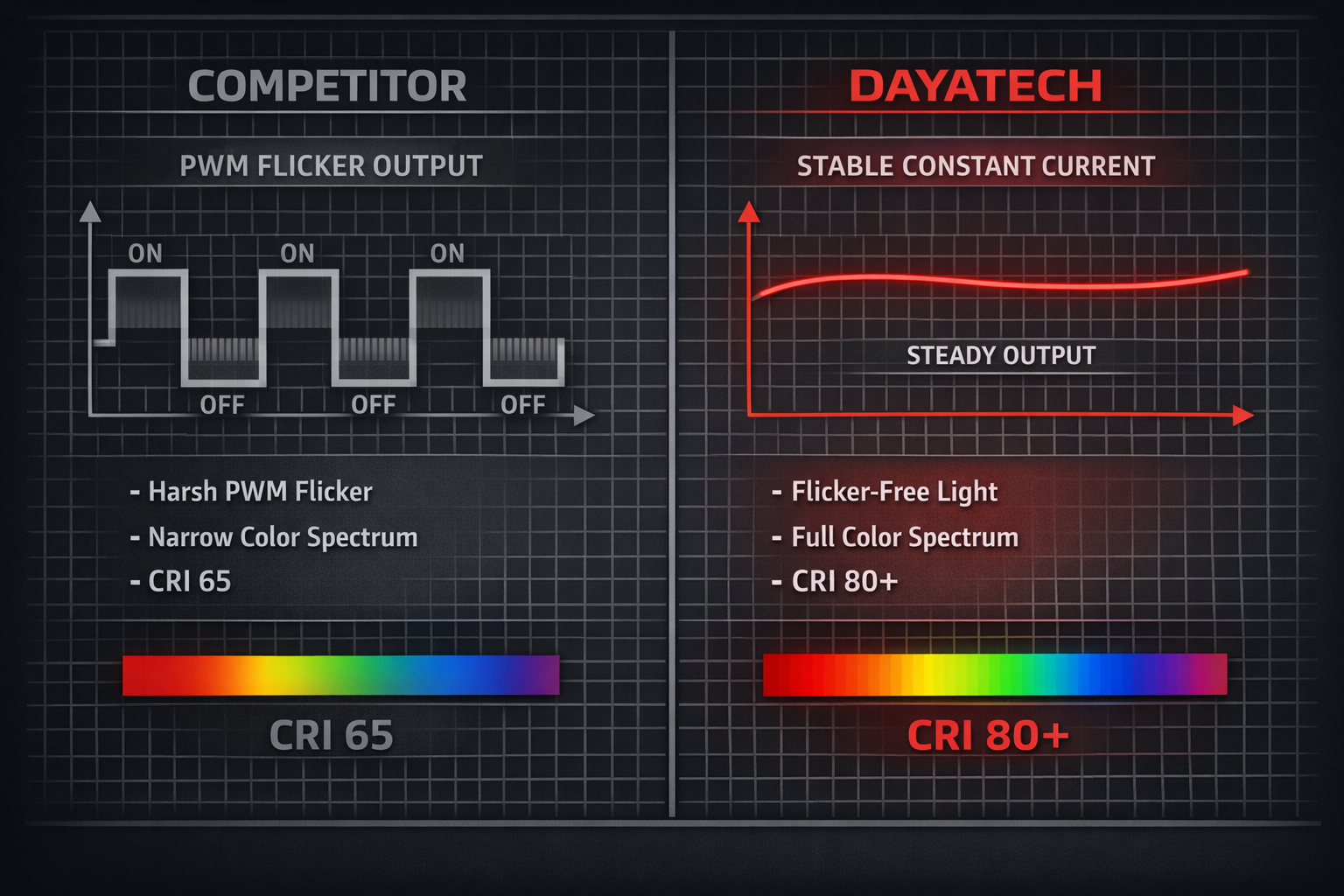 TrueBeam™ · Flicker-Free, Anti-Glare, High-CRI Light engineering diagram